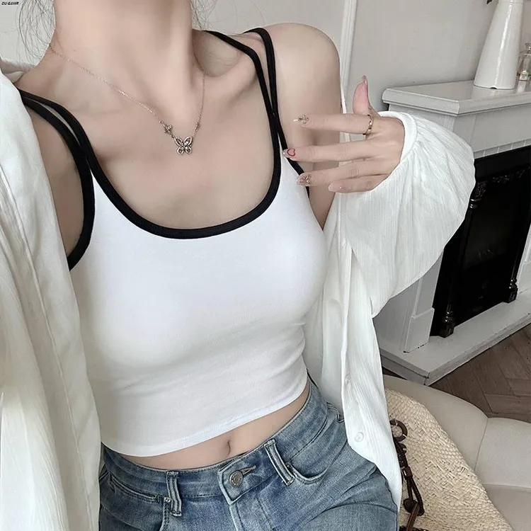 白色小吊带背心女内搭2025新款夏季带胸垫美背内衣文胸一体上衣