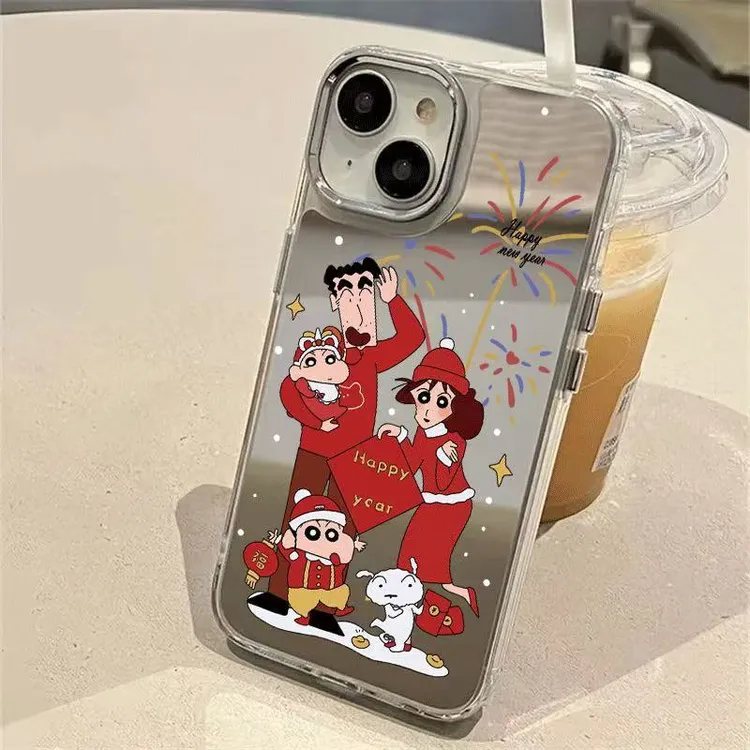 新年小新适用14Max镜面防摔手机壳太空壳12镜子iPhone13潮PC