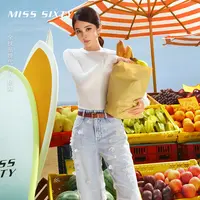 【杨幂同款】Miss Sixty2025夏季新款长袖针织衫背心两件套叠穿女