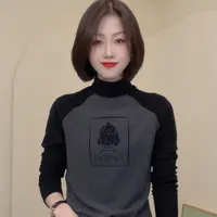 半高领德绒打底衫女秋冬时尚洋气时髦内搭可外穿磨毛保暖妈妈小衫