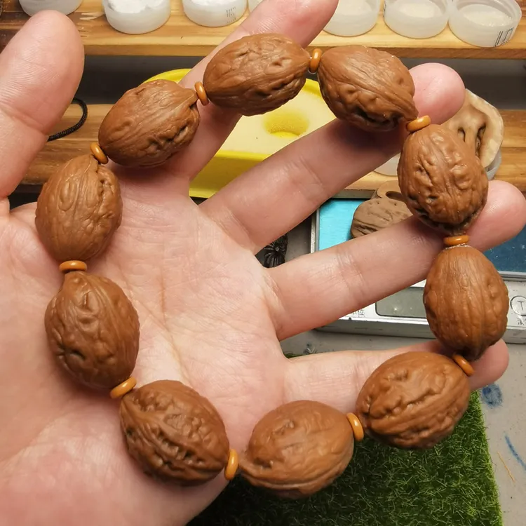 【手串10颗】野生异型文玩核桃东北野生山核桃厚皮核桃把件