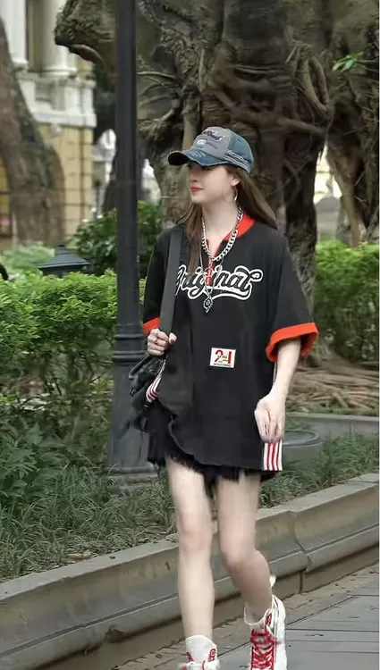 【GEYANTU】711休闲时尚百搭夏季复古宽松印花美式设计感