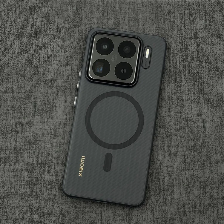 磁吸瓦楞磨砂适用小米15sPro手机壳简约超薄小米15透明14防摔硬壳