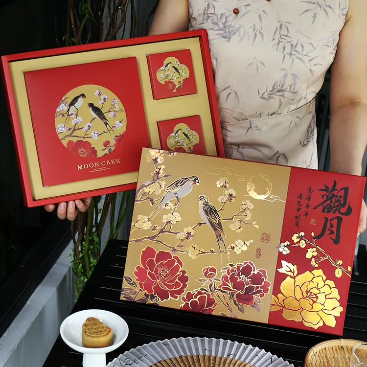 （直播价）新款高档中秋流心月饼礼盒包装盒妙手烘焙diy创意空盒子