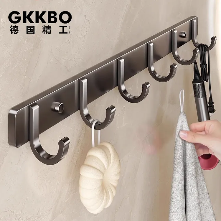 【GKKBO德国精工】 19挂钩粘胶强力免打孔粘门后挂衣钩浴室