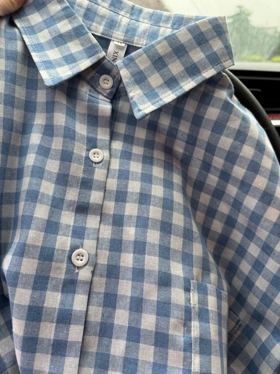 潮流百搭格子长袖衬衫男女春夏新款日系宽松休闲薄外套