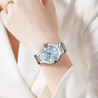 气球系列 女款全自动机械腕表百搭时尚多功能腕表日历款（星星）