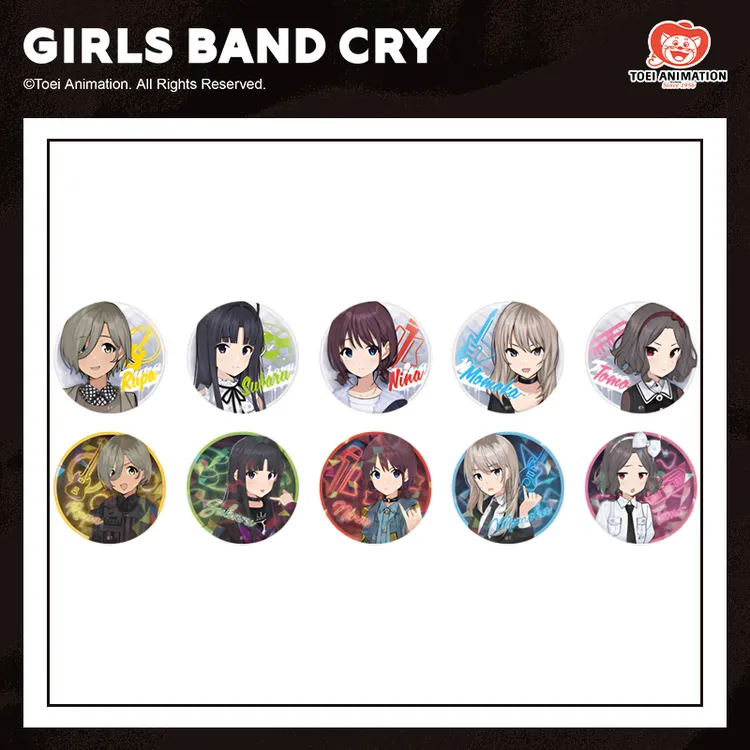 东映动画 日本进品Girls Band Cry徽章吧唧盲盒 直播代拆下播盲发