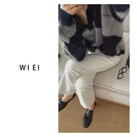 《WI EI》小画家*重磅山羊绒&绵羊毛学院风菱形格针织毛衫W25309158