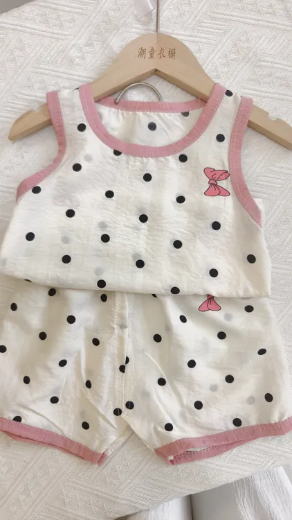 白色女套装印花韩版家居服中性薄款卡通动漫夏季
