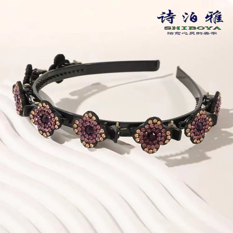 诗泊雅 亚克力整理碎发神器小按扣发箍