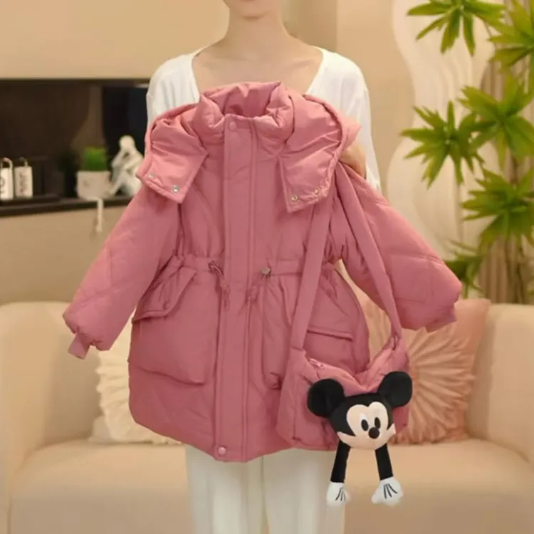 女童棉服冬季新款洋气儿童加厚棉袄女孩韩版冬装加绒保暖棉衣外套