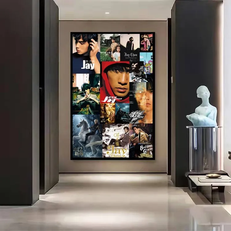 周杰伦装饰画20周年专辑封面偶像明星Jay客厅KTV歌房沙发落地挂画