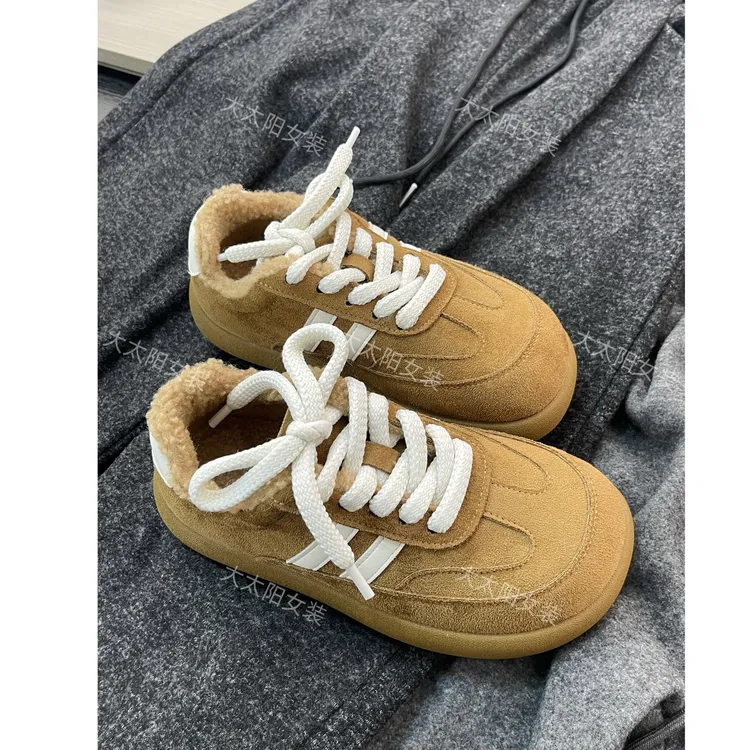 /羊羔德训鞋/加绒德训鞋2025新款冬季加厚毛毛保暖棉鞋 DTY109