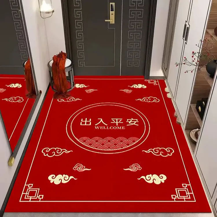 【预热新年竖版】红色入户门玄关地垫卫生间吸水地垫脚垫吸水洗手间