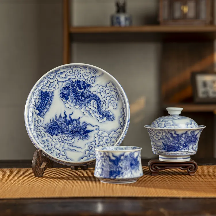 【潮爸小龙哥专属雅】云龙套组（首发）cbxlg23家用陶瓷纯手工中式