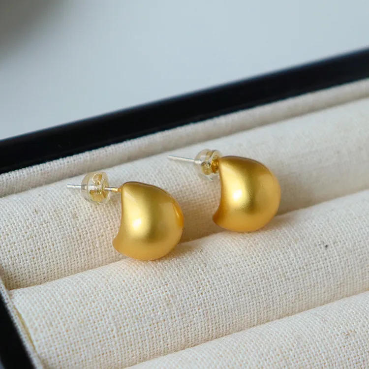 黄铜耳饰 【简约耳钉】轻奢小众高级感气质网红爆款超仙女金色百搭
