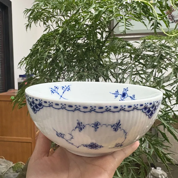 【观造集/万寿春藤】景德镇高温白瓷陶瓷碗盘大容量家用面碗米饭碗