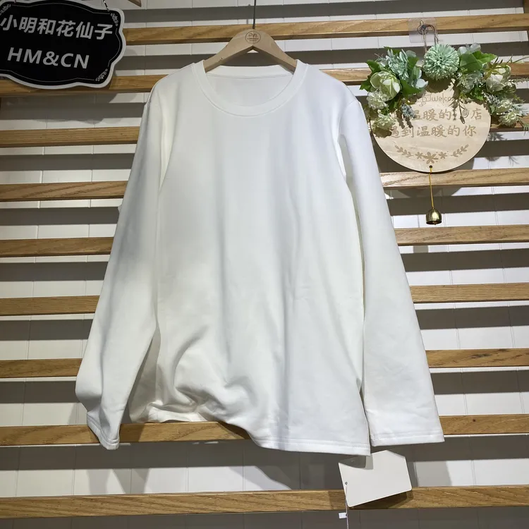 366-369【高克重优质棉】蜂窝肌理圆领长袖T恤女秋冬内搭显瘦打底衫