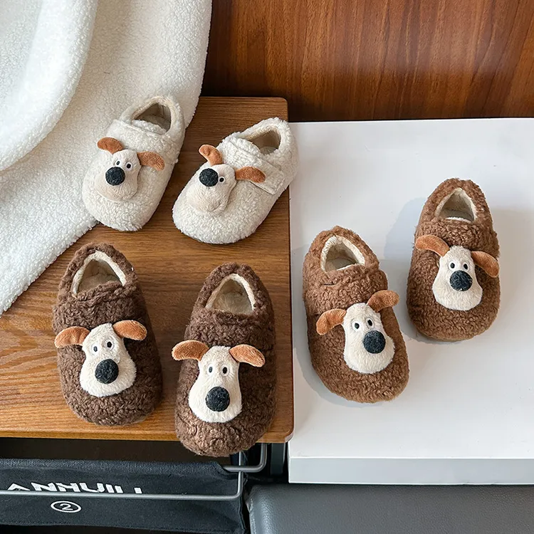 儿童鞋子2025冬季新款女童可爱卡通加绒棉鞋小宝宝加厚保暖毛毛鞋