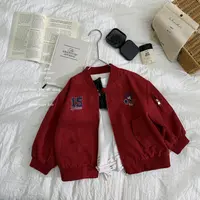 现货-小马家2025秋款儿童外套飞行服D-6400港风休闲春秋男女同款