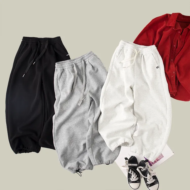 吴小越W1069童装男童裤子春款儿童长裤男孩卫裤休闲运动裤灰色