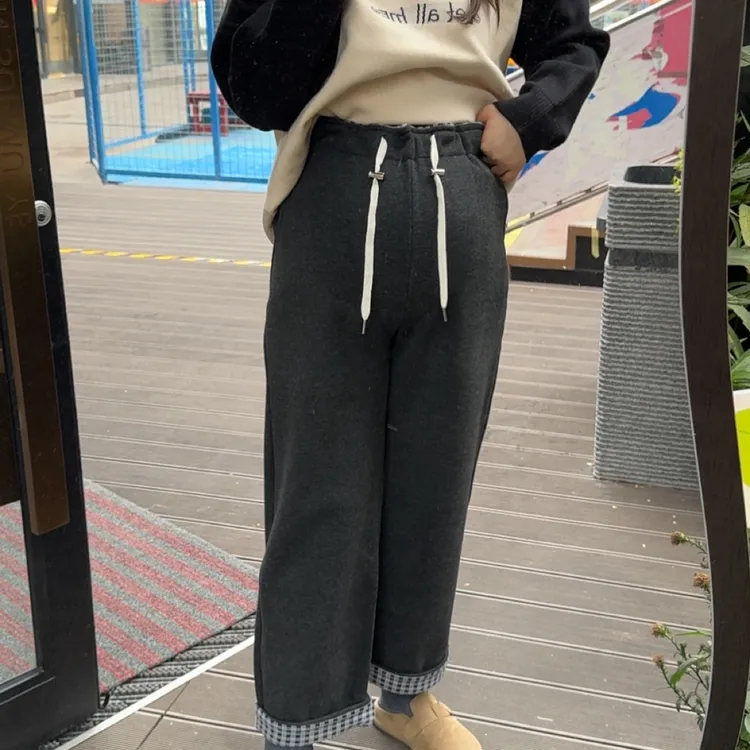 2928孕妇高腰休闲秋冬加绒加厚裤子