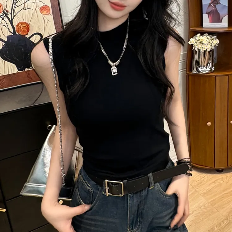 【夏日限定】圆领休闲修身型背心网红ins吊带内搭复古港风运动风