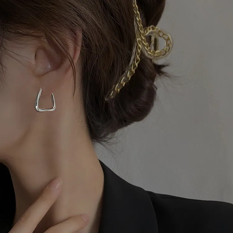 925银耳饰 纯银针耳环时尚爆款气质轻奢网红百搭小众简约个性ins