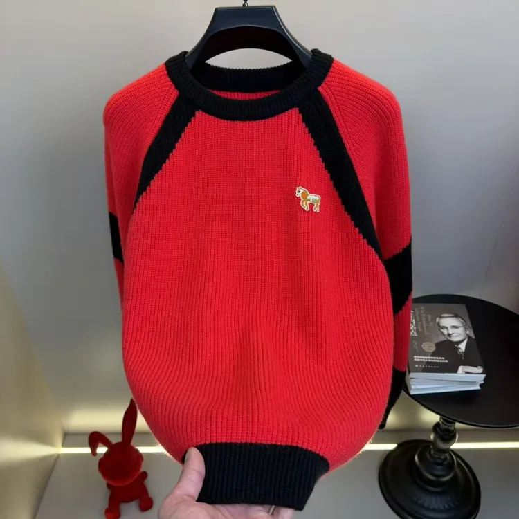 【高档欧货】轻奢秋冬新款高级百搭时尚针织衫保暖男女情侣同款5223