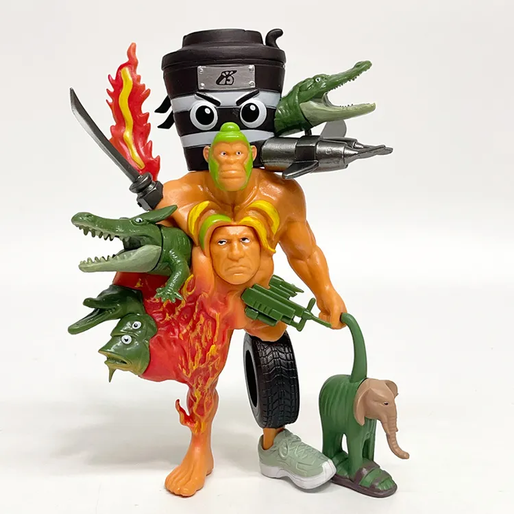 大号爆款原始人融合怪可拆卸拼装国外山海经融合版山海经手办公仔