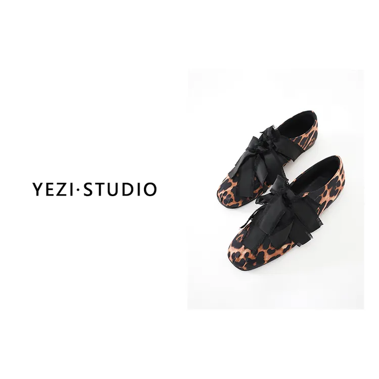 【自由舞步】桑蚕丝羊皮蝴蝶结手工褶皱玛丽珍鞋芭蕾鞋25149034