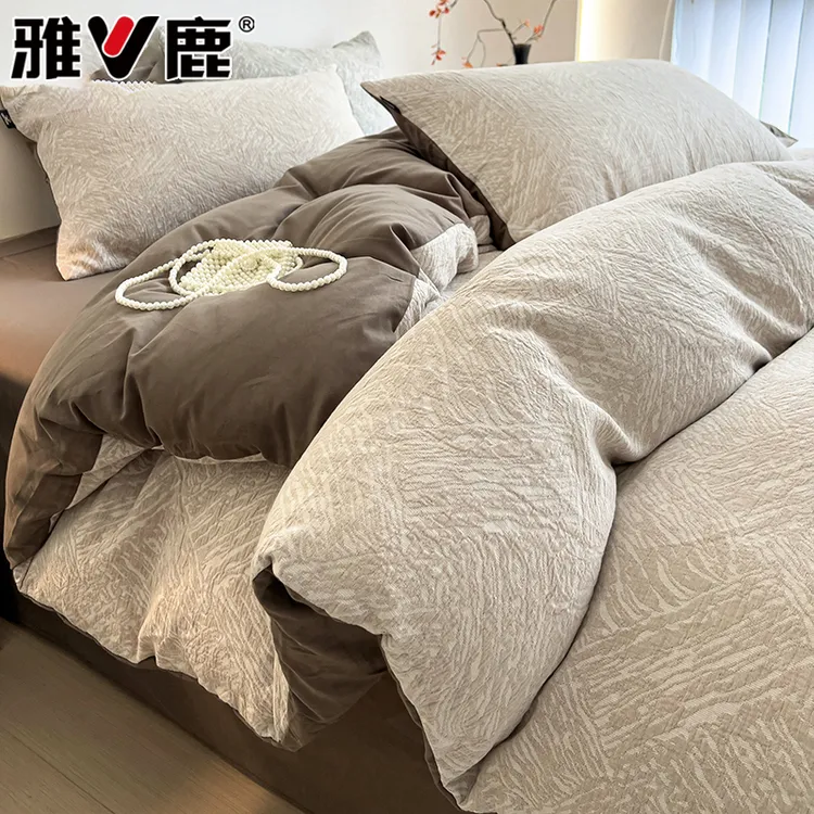 磨毛被套单件四件套纯棉100%全棉2025新款加厚单人床单被套三件套