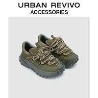 URBAN REVIVO2025秋季新款男士户外圆头厚底运动鞋UAMS50038