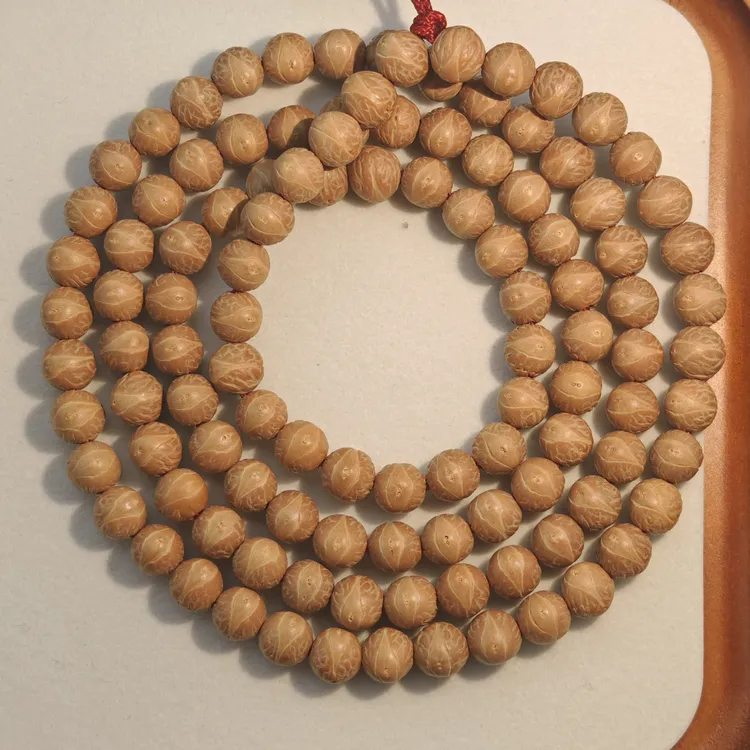 国产小凤眼酸枣核大眼萌108念珠姜黄皮