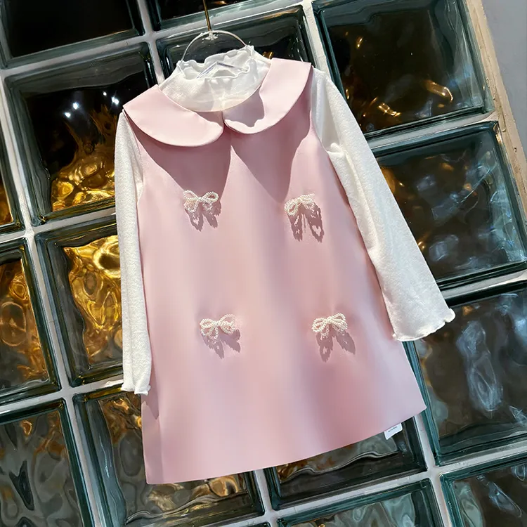 女童连衣裙2025新款女宝A类春秋套装洋气生日抓周礼服公主连衣裙