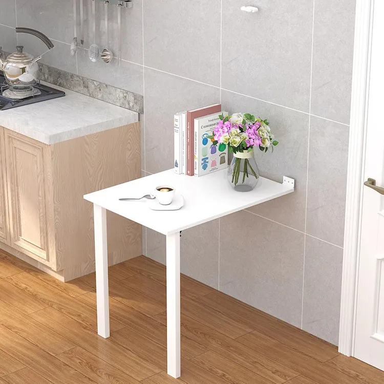 壁挂折叠墙桌简约多功能学生习折叠桌简易置物架隐形长条吧台餐桌