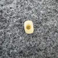 【石趣】俄料蜜蜡 白蜡扣子真金镶嵌 直径8/9/10 厚5左右 孔道1.5
