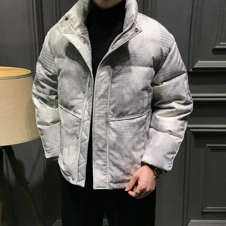 施摩瓦戈冬季时尚流行设计羽绒服男秋冬休闲保暖立领外套冬天男装