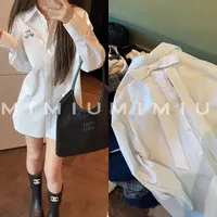 【mimius】肉肉 时尚设计感条纹立体蝴蝶结衬衫（蝴蝶结可拆） G08089