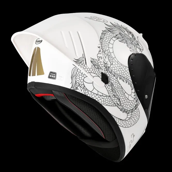 Mulan木兰摩托车男女生玻璃钢过江龙大尾翼全盔木兰头盔官方