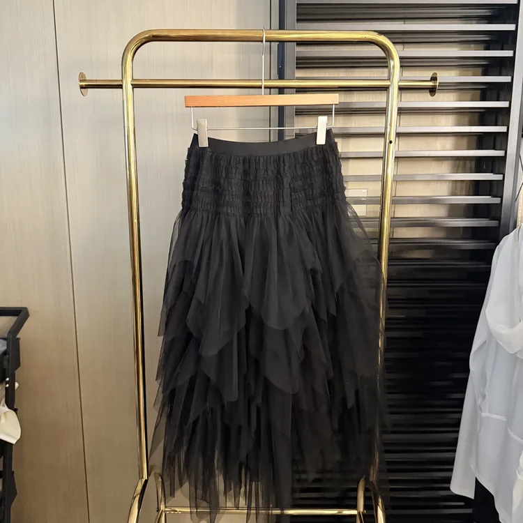 GUIDI GUDI【遗失的章节】百搭性感女人味蕾丝长半裙 E9510022H