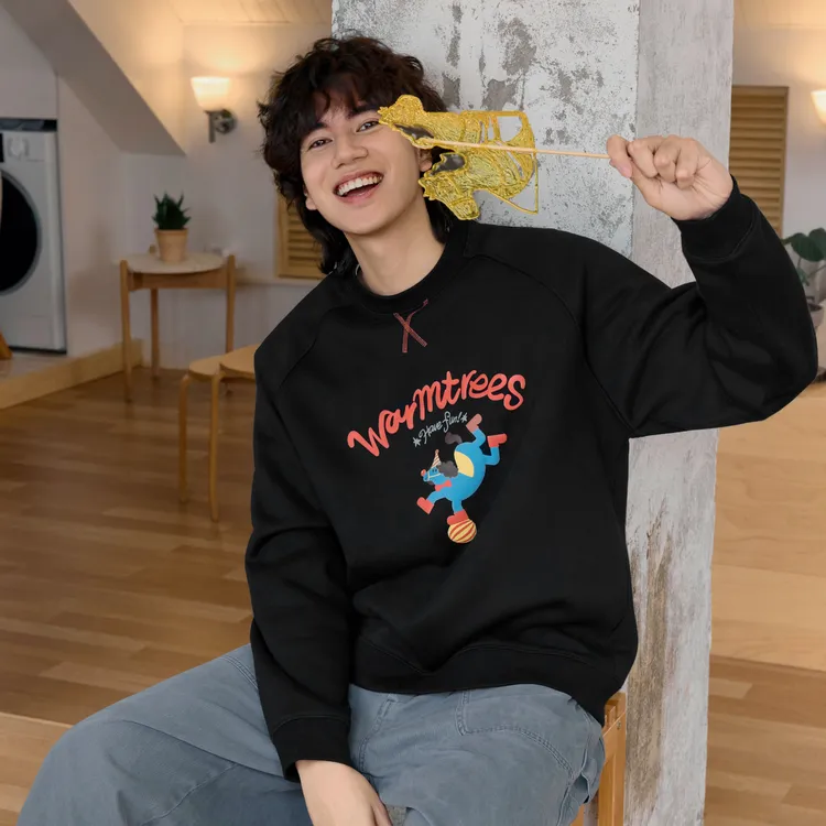 2026SS噗噜小马趣味马戏团分割插肩卫衣男女小马新年