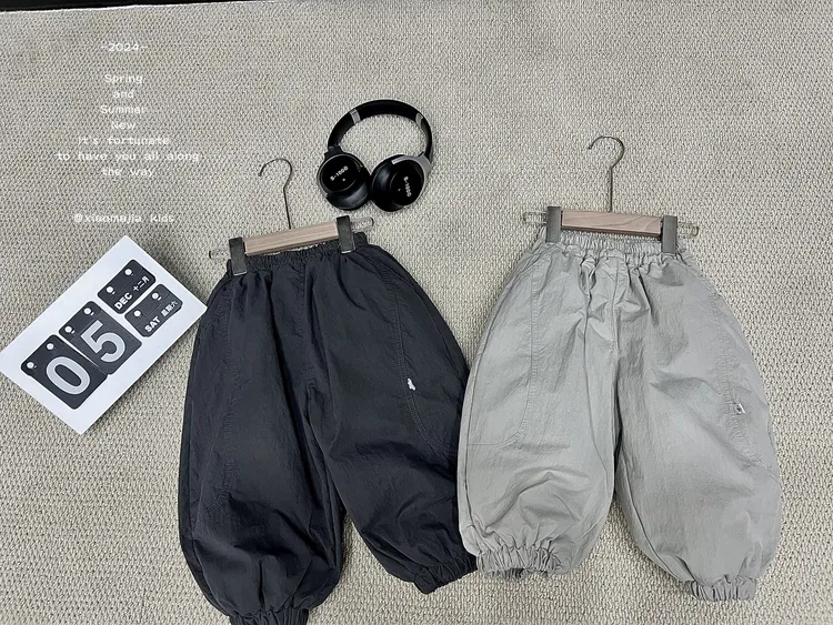 现货-儿童冬季一条过冬加厚保暖休闲裤D-5038百搭时尚纯色裤子