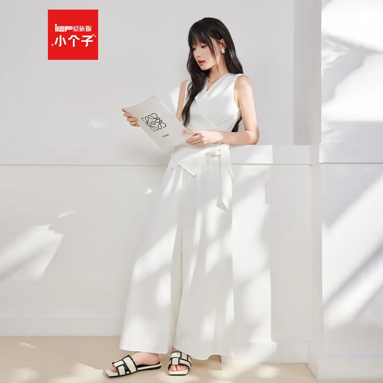 IEF/爱依服2025夏季新款法式文艺知性通勤气质设计感显瘦上下套裤