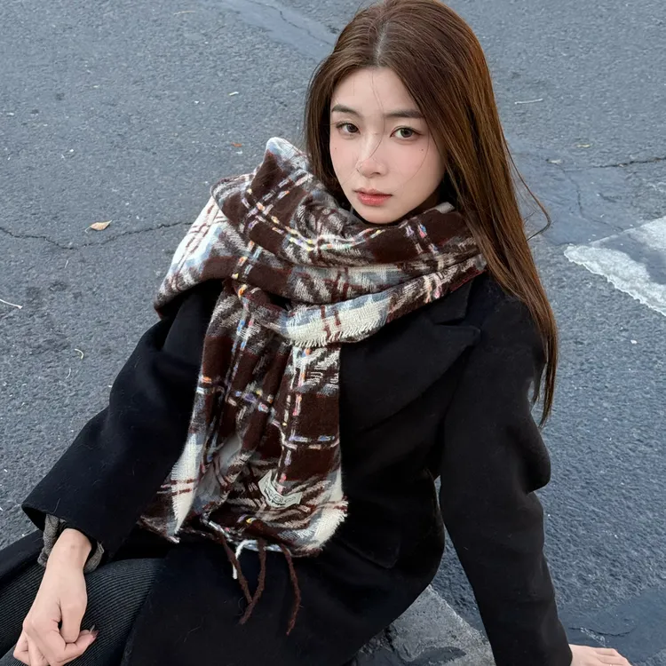 Honey Puppy秋冬时尚加厚法式保暖色围巾情侣氛围感好搭男女送礼