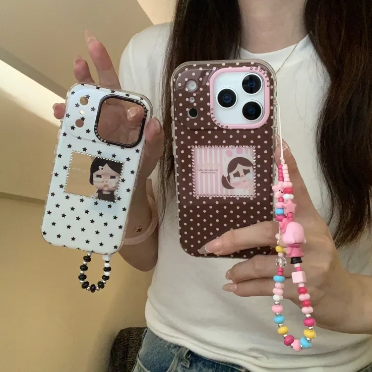 闪钻 橱窗哭娃适用于苹果13时尚手机壳苹果15pro手机壳新款17系列