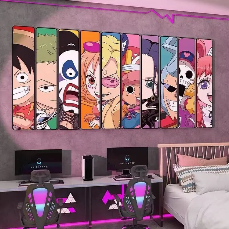 海贼王挂画电竞房装饰品房间布置海报墙面卧室男生二次元火影墙贴