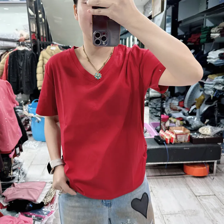 超大版优质不起球2色V领上衣9596品