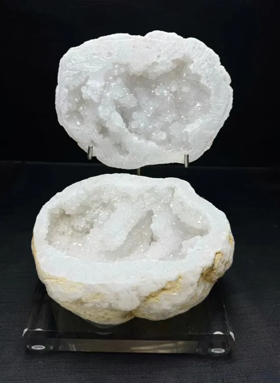 原款白水晶聚宝盆摆件晶牙雪白闪亮